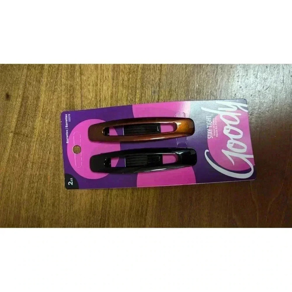 Goody Large Hair Barrettes, 2-Count - Slideproof and Lock-In Place (New) - Picture 2 of 5